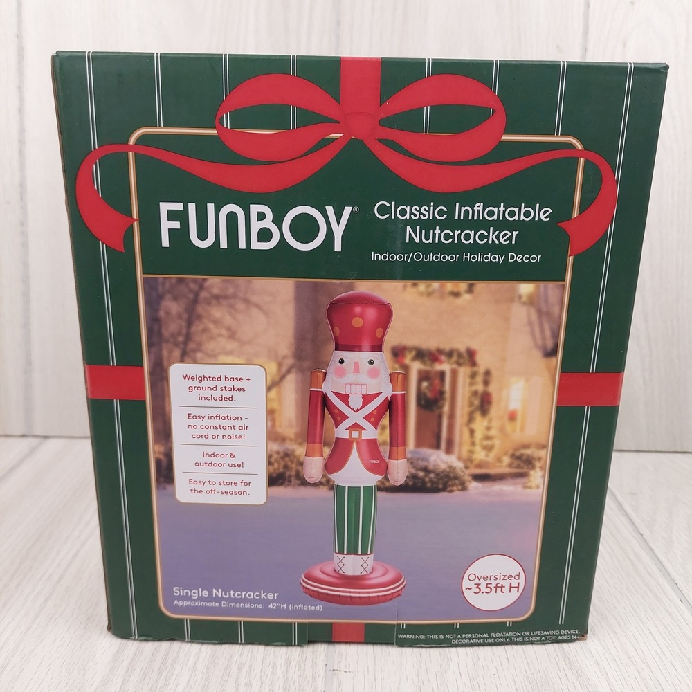 Funboy Classic Inflatable Nutcracker Large 3.5ft Indoor Outdoor‎ Holiday Decor